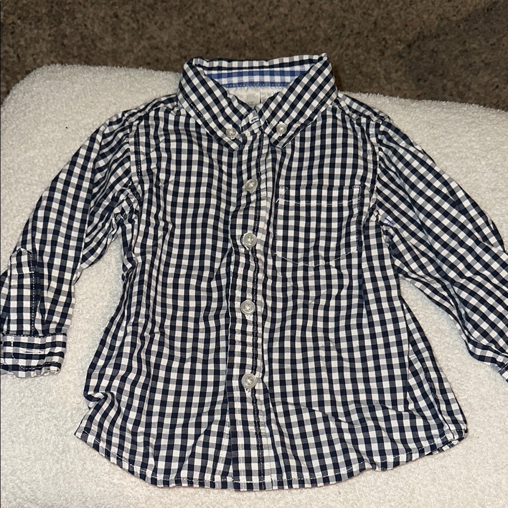 Koala Kids Black and White Button Down Shirt